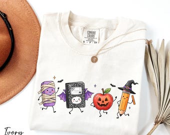 Halloween Doodles Shirt, Teacher Halloween Gift, Spooky Season Shirt, Teacher Appreciation, Teacher Life Shirt Comfort Colors®