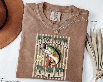 Reel Cool Dad Shirt, Fishing Dad Shirt, Comfort Colors® Father's Day Gift, Fisherman Shirt, Dad Life Shirt, Fishing Tee, Best Dad Gift