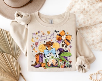 You've Got A Friend In Me Sweatshirt, Toy Story Sweatshirt, Disney Halloween Sweatshirt, Toy Story Friends Crewneck, Spooky Season Sweater