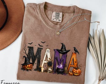 Halloween Mama Shirt, Spooky Season Gift, Halloween Party Tee, Gift for Mom, Comfort Colors® Spooky Mama Shirt, Pumpkin Season Shirt