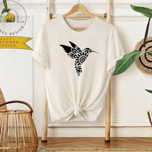 Hummingbird Shirt, Floral Hummingbird Shirt, Bird Lover, Nature Lover,| Hummingbird Books Shirt