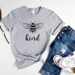 Bee Kind Shirt | Be Kind | Positive Vibe Shirt | Kindness Shirt | Animal Lover Shirt | Cute Bee Shirt | Gift Tee | Bee Lover | Spring Shirt image 3