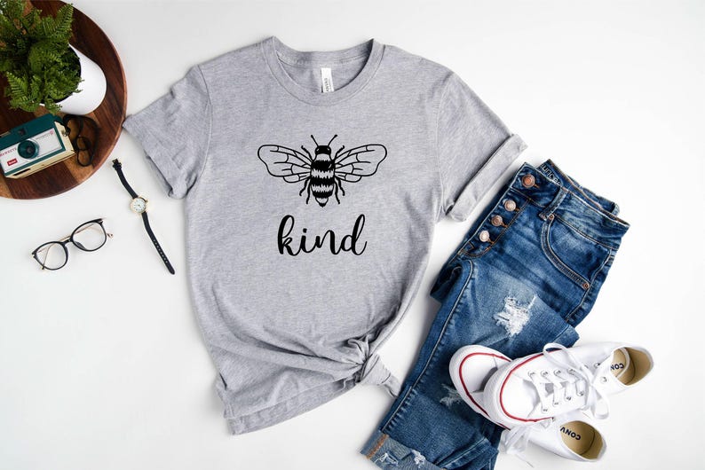 Bee Kind Shirt | Be Kind | Positive Vibe Shirt | Kindness Shirt | Animal Lover Shirt | Cute Bee Shirt | Gift Tee | Bee Lover | Spring Shirt image 3