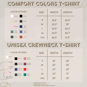 a poster with different colors and sizes of clothing