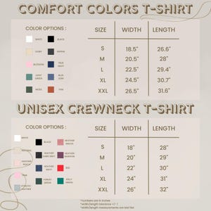 a poster with different colors and sizes of clothing