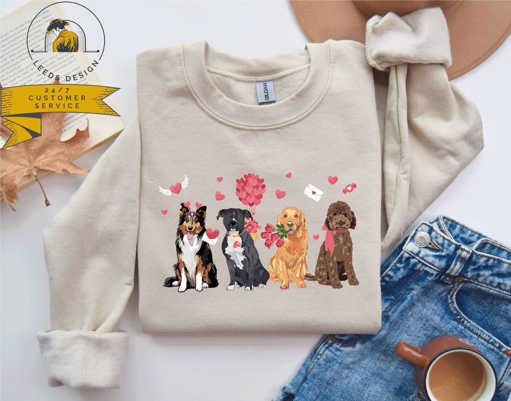 Valentine'S Day Dog Sweatshirt | Dog Mom Sweatshirt | Mother'S Day Gifts | Valentine'S Day Gift | Gift For Dog Mama Onlytee