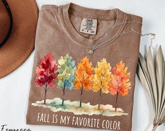 Chemise couleur automne préférée, ambiance d'automne, chemise Comfort Colors® pour les amoureux d'automne, chemise de Thanksgiving, jolie chemise d'automne, cadeau d'automne