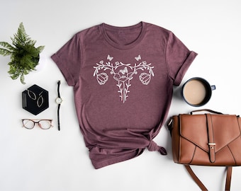 Floral Uterus Shirt | Reproductive Rights Shirt | My Body My Choice | Women's Rights Shirt | Feminist Shirt | Pro Choice Shirt