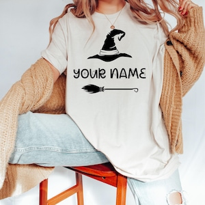 Custom Halloween Shirt, Personalized T-shirts, Custom Name Shirt, Custom Family Shirt, Halloween Crew Shirt, Witch Shirt, Halloween Gifts