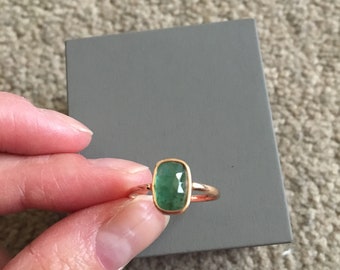 Rose Gold Smaragd Ring