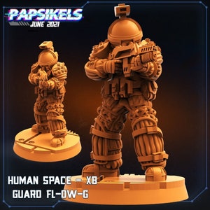 Human Space XB - 32mm Scale Alien Miniature | RPG | Sci fi | Cyberpunk | Role Playing | DnD | Papsikel