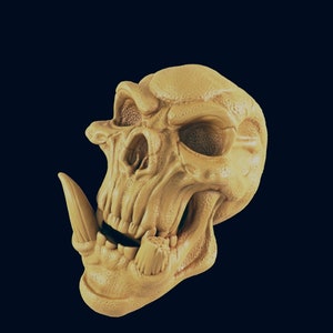 8&quot; Troll skull | 3D Printed Tabletop Prop | Fantasy Cosplay | Dungeons and Dragons