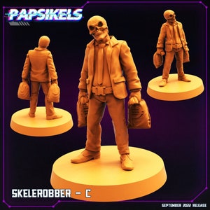 Skelerobber C - Miniatura ciberpunk a escala de 32 mm / RPG / Ciencia ficción / Extraterrestre / Juego de rol / DnD / Papsikel