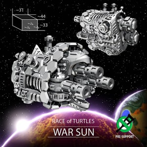 Turtle War Sun - Twilight Imperium | Fleetscale | Starfinder | Billion Suns | Starmada | Firefly | Terra Conflict