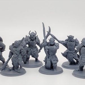 6pc Hobgoblin Warriors Set - 32mm Scale DnD Miniature | Dungeons and Dragons Mini | 5E Fantasy