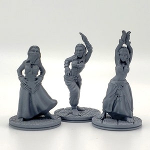 3pc Desert Dancers Set - 32mm Scale DnD Miniature | Dungeons and Dragons Mini | 5E Fantasy