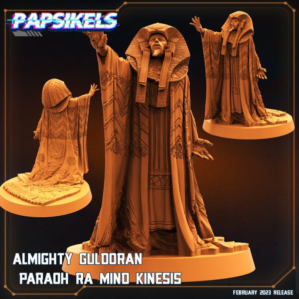 Gul'Doran Pharaoh Ra Mind Kinesis - Resina 3D Impresión Alien Miniatura / RPG / Ciencia ficción / Cyberpunk / Juego de roles / DnD / Papsikel Star Entrada