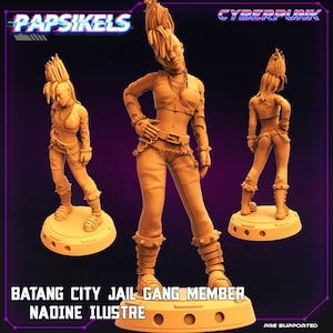 Cyberpunk Nadine Ilustre - Miniatura alienígena a escala de 32 mm / RPG / Ciencia ficción / Ciudad de Batang / Juego de rol / DnD / Papsikel