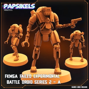 Failed Experimental Droid Series 2 A - 32mm Scale Miniature | RPG | Sci fi | Cyberpunk | Role Playing | Papsikel