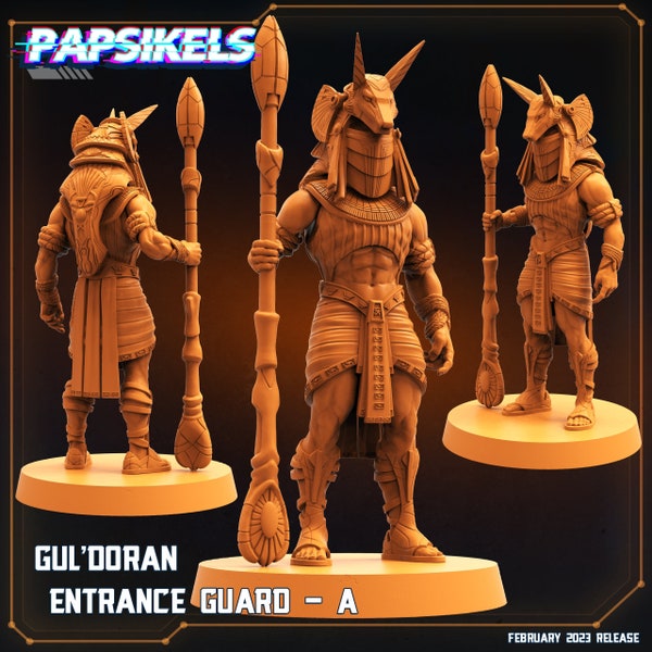 Guardia de entrada Gul'Doran A - Resina 3D Imprimir Alien Miniatura / RPG / Sci fi / Cyberpunk / Role Playing / DnD / Papsikel Star Entry