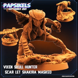 Scarlet Shakira Vixen - Resin 3D Print Alien Miniature | RPG | Sci fi | Cyberpunk | Role Playing | DnD | Papsikel