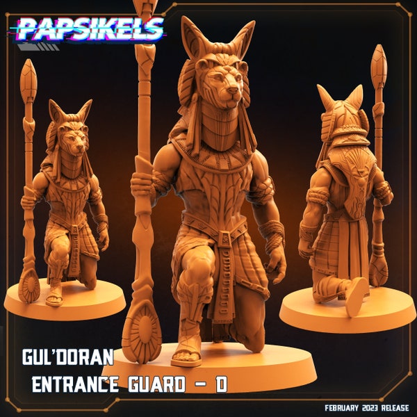 Guardia de entrada Gul'Doran D - Resina 3D Impresión Alien Miniatura / RPG / Ciencia ficción / Cyberpunk / Juego de roles / DnD / Entrada a la estrella Papsikel