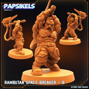 Rambutan Space Breaker B Dwarf - 32 mm Skala Alien Miniatura | RPG | Sci fi | Cyberpunk | Odgrywanie ról | DnD | Papsikel