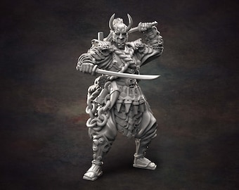 Orc Oni Samurai Ninja Japanese - 28mm 32mm Scale Dnd