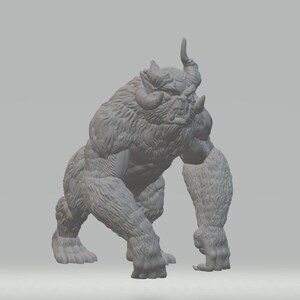 60mm Resin Yeti - 32mm Miniature - DnD Miniature Dungeons and Dragons 5e - EC3D Wilds of Wintertide