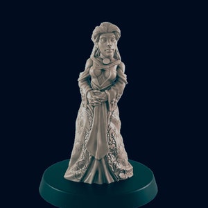 NPC Elven Female Noble - 3D Print Resin Scale DnD Miniature | Dungeons and Dragons Mini | Townsfolk