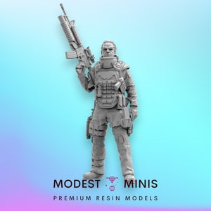 Warzone A - 40mm  Miniature | DnD Mini | Superhero | Trident