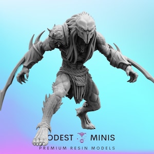 White Crow Assassin Skull Hunter - Resin 3D Print Alien Miniature | RPG | Sci fi | Cyberpunk | Role Playing | DnD | Papsikel