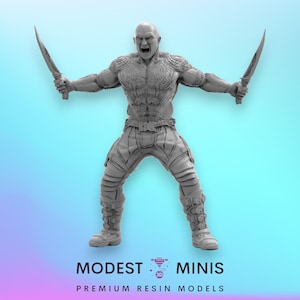 Draxent B - 40mm  Miniature | DnD Mini | Superhero | Trident