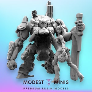 Organic Cyborg Heavy Trooper Pilot - Resin Cyberpunk Miniature | RPG | Sci fi | Role Playing | DnD | Papsikel