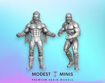 2pc Maniac vs The Nation FIGHT set - 32mm scale | DnD Mini | Superhero Pop Culture Miniature | RN Estudio