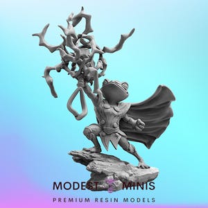 Thunder Frog - 40mm  Miniature | DnD Mini | Superhero | Trident