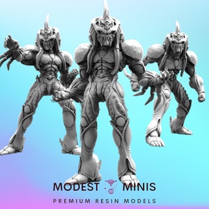 Bio Boosted Apex Skull Hunter - 32mm Scale Alien Miniature | RPG | Sci fi | Cyberpunk | Role Playing | DnD | Papsikel