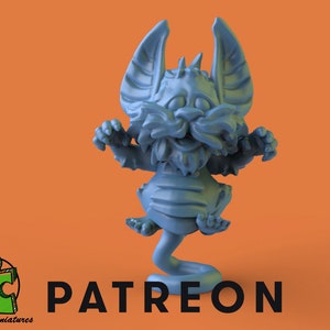 Chibi Elder Cat - 32mm Scale Miniature | DnD Miniature | Chibi Mini | Fantasy | Gifts