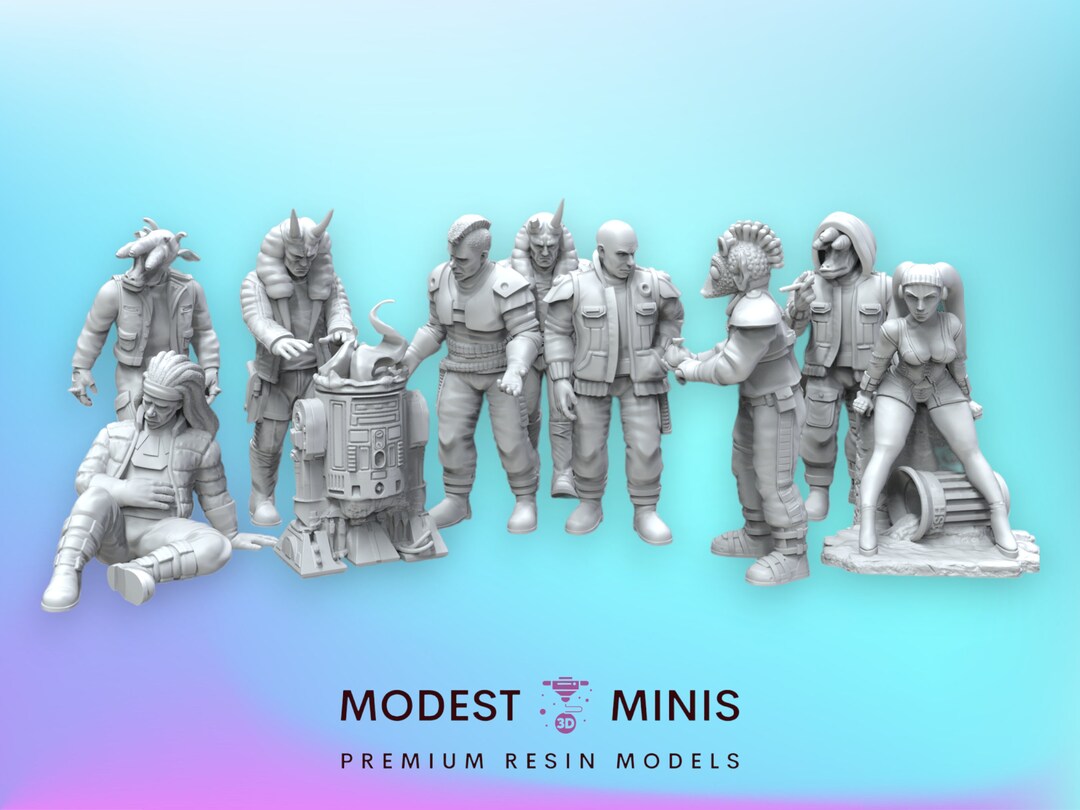 10pc Undercity Civilians Set 35mm Legion Scale RPG Scifi Role Playing