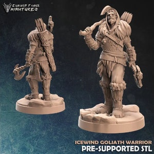 Male Goliath - 32mm Scale | DnD Miniature | Dungeons and Dragons 5E | Fantasy Resin Mini - Cursed Forge Miniatures