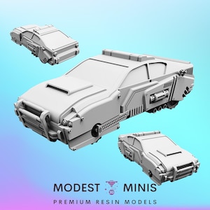 Blade Runner Spinner - 28 mm 32 mm 40 mm Cyberpunk Miniatur | Rollenspiel | Science-Fiction | Rollenspiel | Klingenläufer | D&D | Pappusel