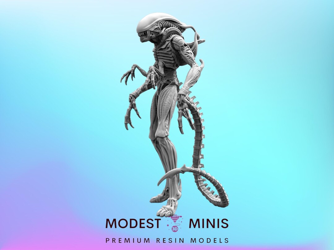 Xeno Drone F 32mm Papsikel Miniatura AvP, Alieni, Xenomorfo