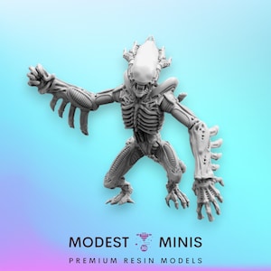 50mm Alien Xeno Gorilla Smasher - 32mm Scale Alien Miniature | RPG | Sci fi | Cyberpunk | Role Playing | DnD | Papsikel