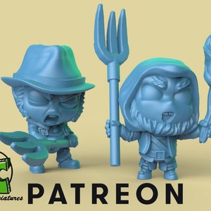 Chibi Villagers - 32mm Scale Miniature | DnD Miniature | Chibi Mini | Fantasy | Gifts