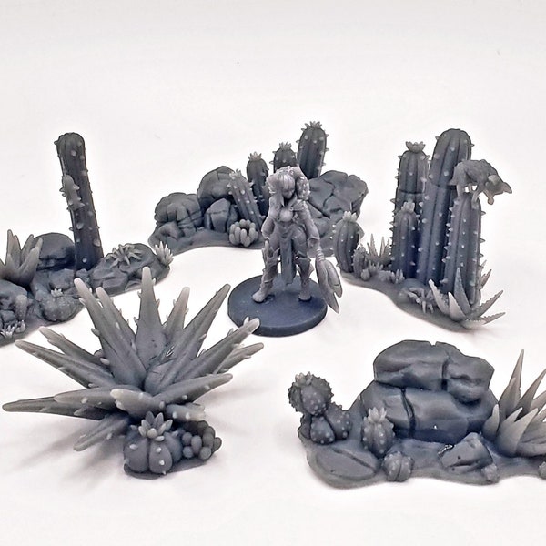 20pc Desert Scatter RESIN | 28mm 32mm Scale | Dungeons and Dragons | DnD Terrain | Fantasy | Sci Fi | Cast n Play