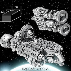 Carro-chefe dos Ciborgues - Império do Crepúsculo | Escala de frota | Starfinder | Bilhões de sóis | Starmada | Vaga-lume | Conflito Terrestre