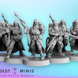 6pc Flametroopers Squad - Legion Scale | RPG | Scifi | Role Playing | DnD | Jandro SW Miniature