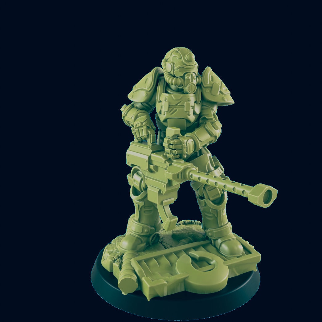 Power Armor B - 28mm 32mm Resin Miniature - Survivors