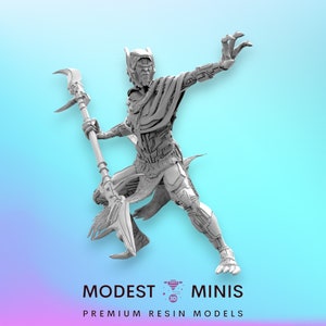 Glaive Fighter A - 40mm  Miniature | DnD Mini | Superhero | Trident