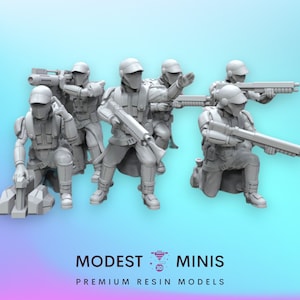 Set Nimbus Troopers da 6 pezzi - Scala Legion da 35 mm / RPG / Scifi / Giochi di ruolo / Shatterpoint / Miniatura SW